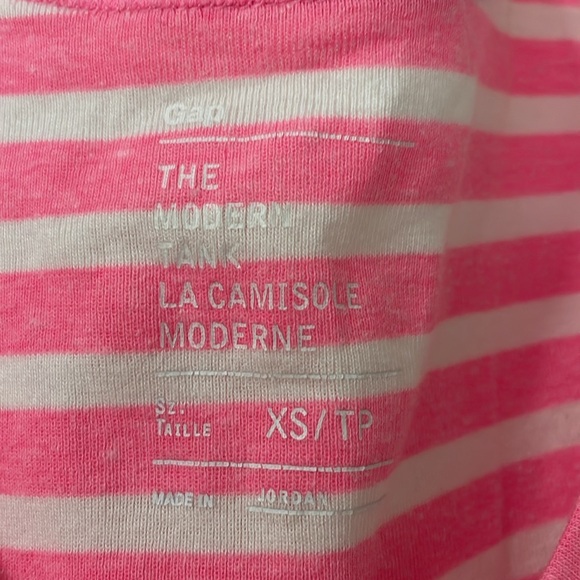 Gap Size XS Pink and White striped tank top - Picture 3 of 4